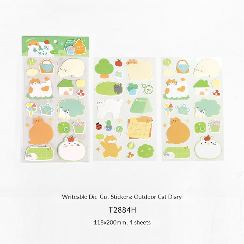 NOTE FOR Flat Cat Diary Writable Die-Cut Stickers – image 7