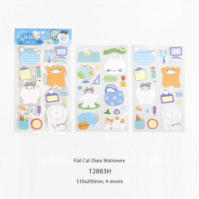 NOTE FOR Flat Cat Diary Writable Die-Cut Stickers – image 9
