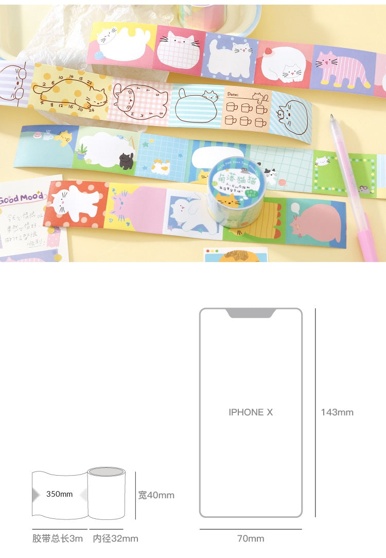 NOTE FOR Flat Cat Diary Writable Die-Cut Tape – image 22