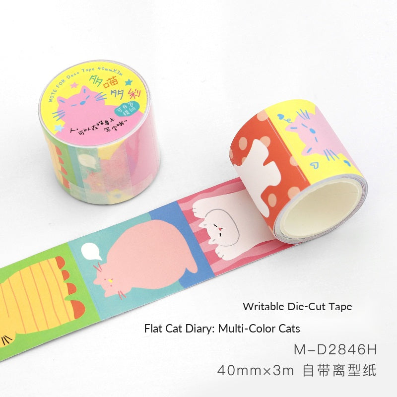 NOTE FOR Flat Cat Diary Writable Die-Cut Tape – image 7