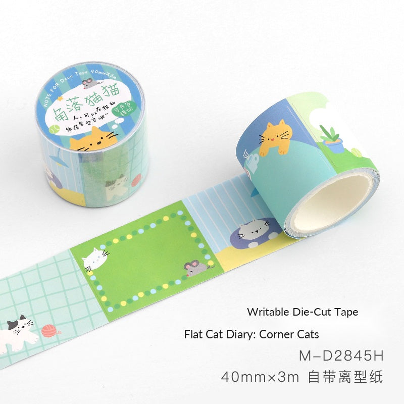 NOTE FOR Flat Cat Diary Writable Die-Cut Tape – image 8