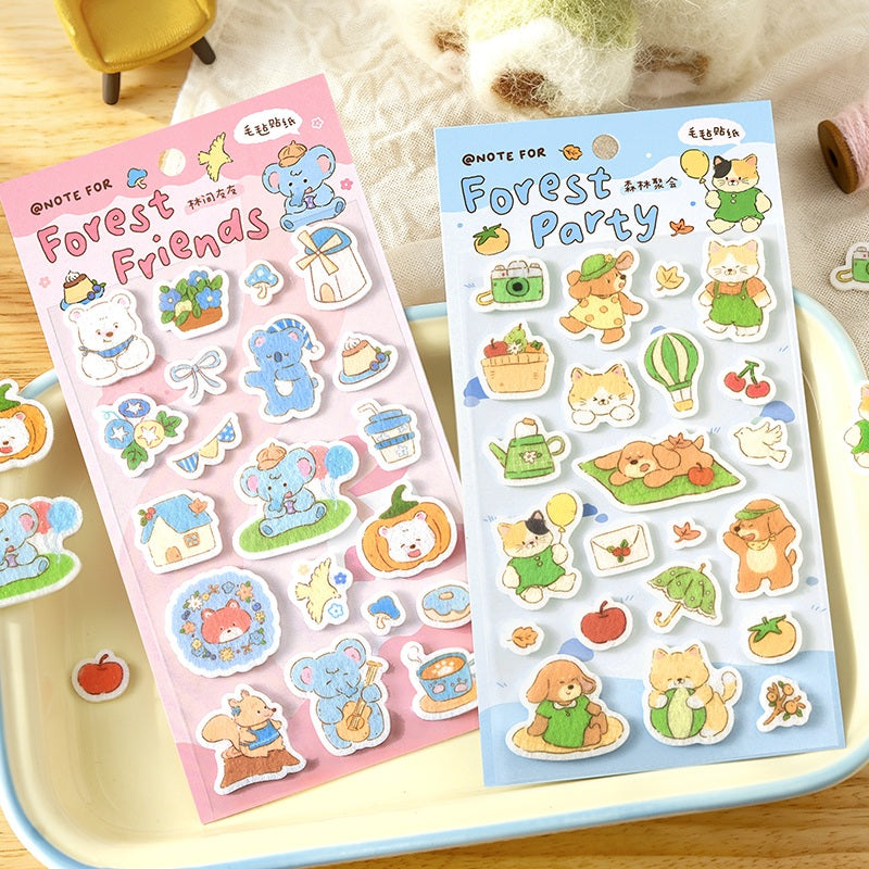 NOTE FOR Forest Friends Gathering Felt Stickers – product image