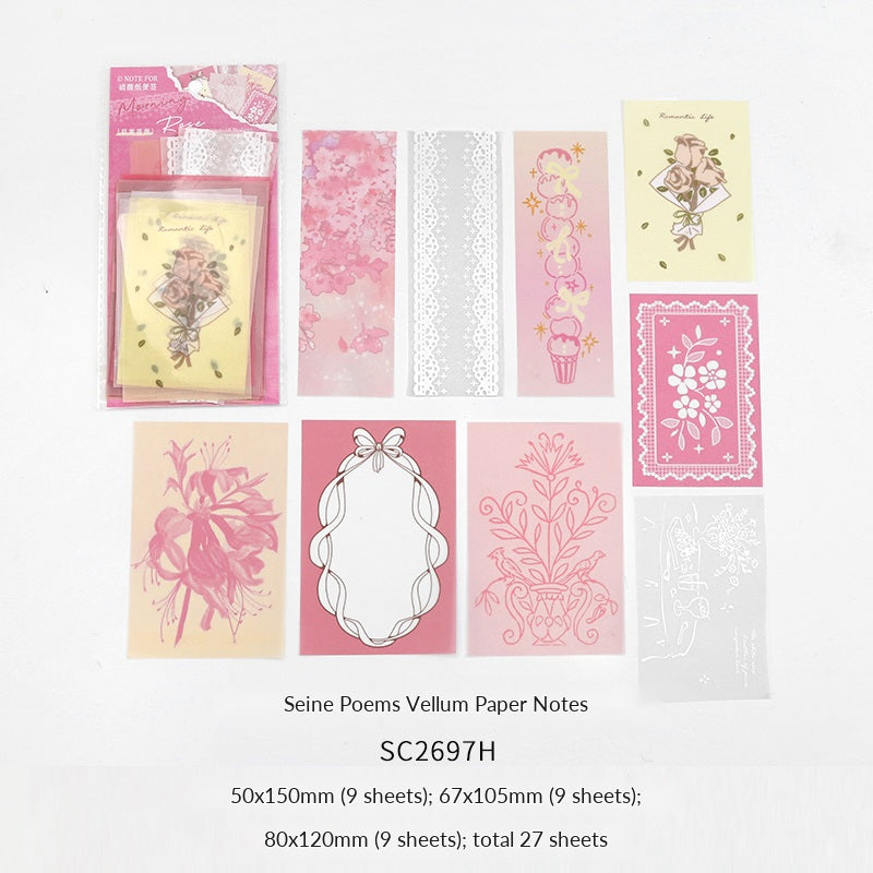 NOTE FOR Seine Poems Vellum Paper Notes – image 7
