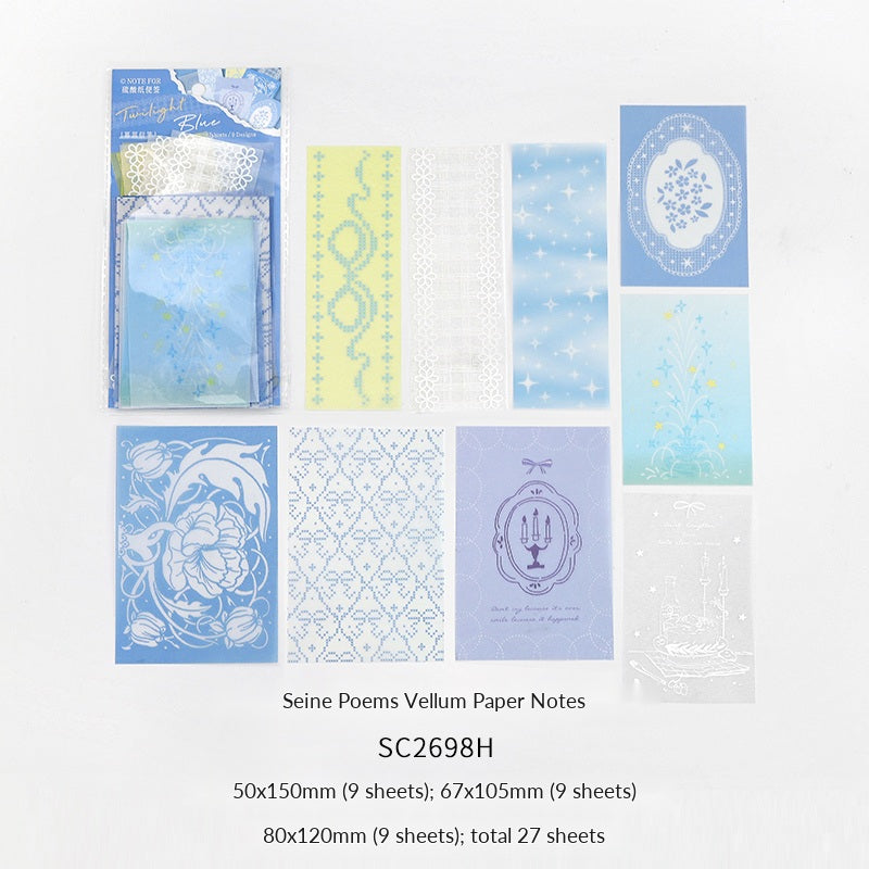NOTE FOR Seine Poems Vellum Paper Notes – image 8