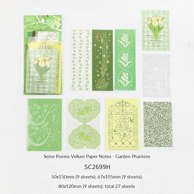 NOTE FOR Seine Poems Vellum Paper Notes – image 9