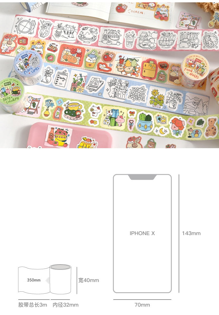 NOTE FOR Doodle Canvas Die-Cut Tape – image 22