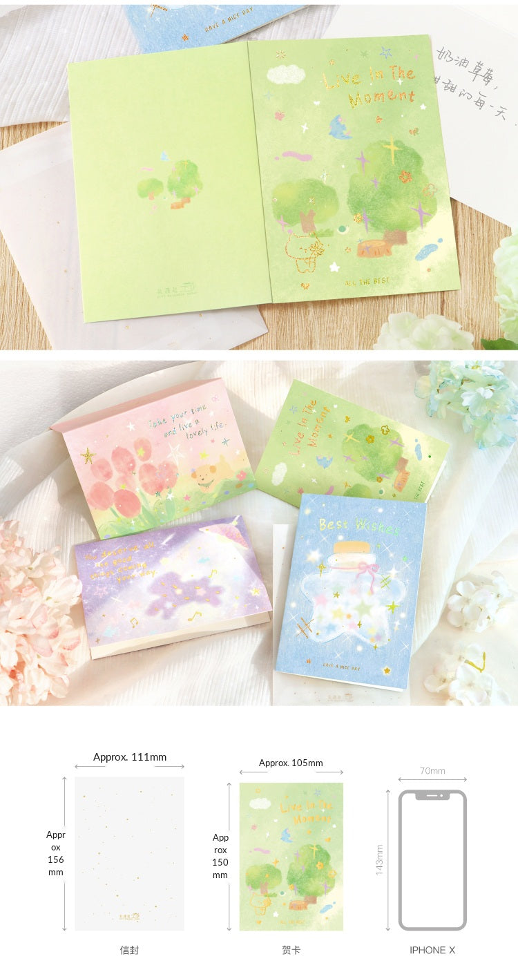Liyanshe Milky Mist Wanderings Foil-Stamped Greeting Card – image 14