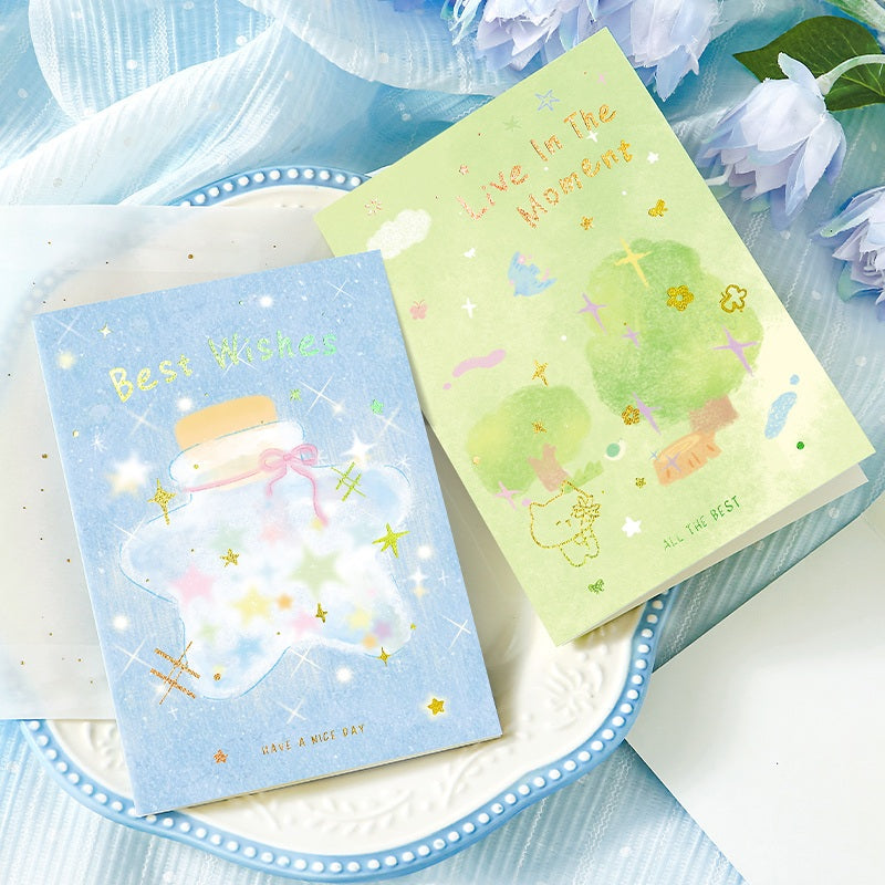 Liyanshe Milky Mist Wanderings Foil-Stamped Greeting Card – product image